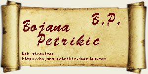 Bojana Petrikić vizit kartica